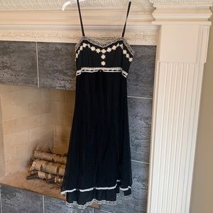 Forever 21 black midi dress, size M